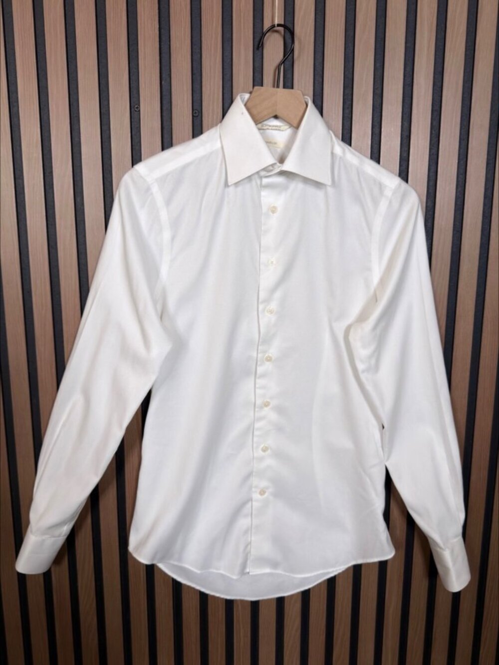 SuitSupply Dress Shirt 35 / 13.5 Womens White Traveller Extra Slim Fit Woven